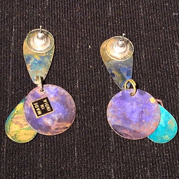 Dangle and Drop Earrings 5 Pairs including Filigree, Abstract, Meenakari, Beaded - Picture 5 of 8